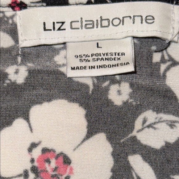 🌹LIZ CLAIBORNE FLORAL DROP NECK BLOUSE - Picture 3 of 3